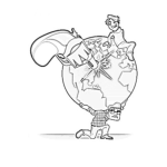 Dibujo para colorear Dibujo De Una Pistola Matando Al Mundo Para Colorear Revolver