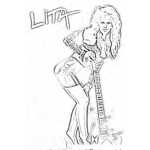 Dibujo para colorear Lita Ford Coloring Page Para Imprimir Y Colorear