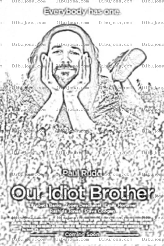 Dibujo para colorear Our Idiot Brother Movie Coloring Page De Nuestro Hermano Idiota Para Colorear