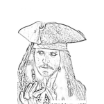 Dibujo para colorear Dibujo De Jack Sparrow Para Colorear Y Pintar