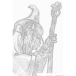 Dibujo para colorear Dibujo De Gandalf Para Colorear E Imprimir