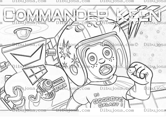 Dibujo para colorear Commander Keen Goodbye Galaxy Pogo Coloring Page