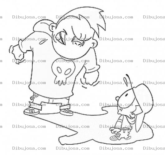 Dibujo para colorear Colorear Nino Malo