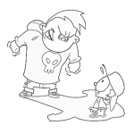 Dibujo para colorear Colorear Nino Malo