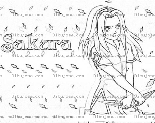 Dibujo para colorear Sakura Coloring Page