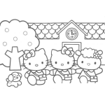 Dibujo para colorear Colorear hello kitty