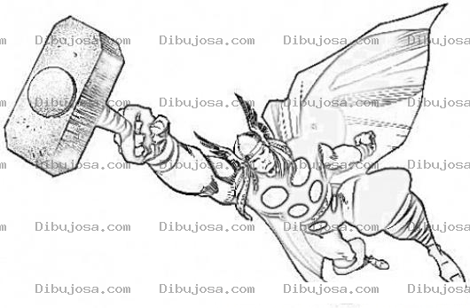 Dibujo para colorear Thor Coloring Page