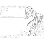Dibujo para colorear Dibujo De Sakura Haruno Para Colorear Online Imprimir Y Pintar