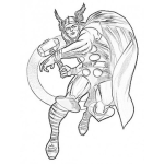 Dibujo para colorear Dibujo De Thor Para Colorear Y Pintar