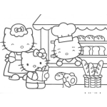 Dibujo para colorear Pintar hello kitty