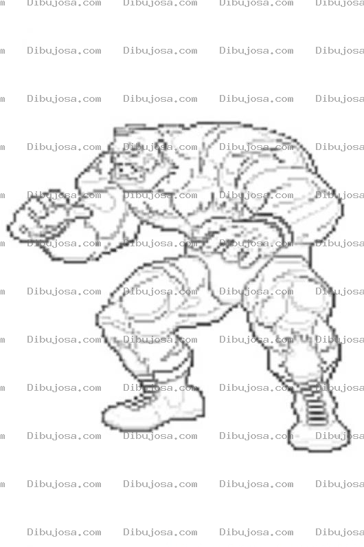 Dibujo para colorear Zangief Coloring Page Para Pintar A Sang Yef