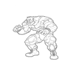 Dibujo para colorear Zangief Coloring Page Para Pintar A Sang Yef