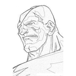 Dibujo para colorear Sagat Street Fighter Coloring Page