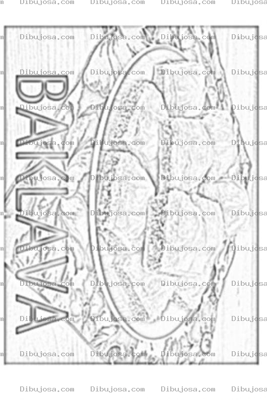 Dibujo para colorear Baklava Coloring Page Para Pintar Pastelitos De Baclava
