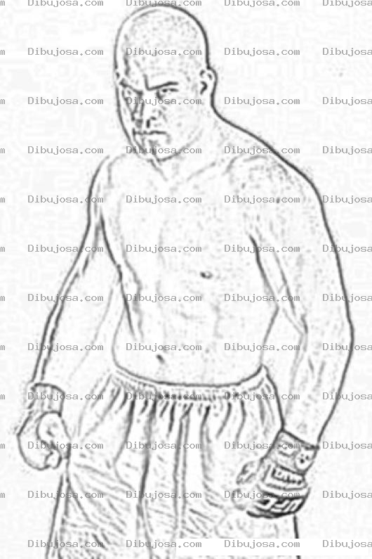 Dibujo para colorear Tito Ortiz Mma Fighter Coloring Page
