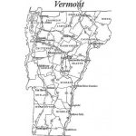 Dibujo para colorear Vermont Map Coloring Page
