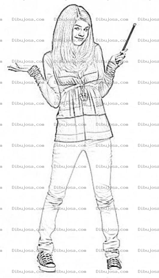 Dibujo para colorear Selena Gomez Para Colorear Y Pintar