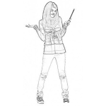 Dibujo para colorear Selena Gomez Para Colorear Y Pintar