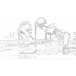 Dibujo para colorear Hurricane Irene Coloring Page