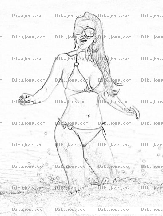 Dibujo para colorear Kim Kardashian Body Coloring Page