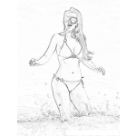Dibujo para colorear Kim Kardashian Body Coloring Page
