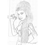 Dibujo para colorear Amy Winehouse Singer Coloring Page