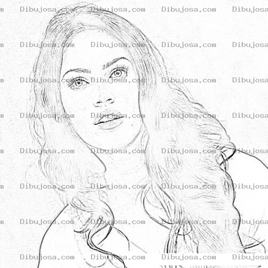 Dibujo para colorear Megan Fox Coloring Page Para Pintar Y Colorear