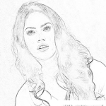 Dibujo para colorear Megan Fox Coloring Page Para Pintar Y Colorear