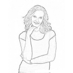 Dibujo para colorear Toni Collette Coloring Page