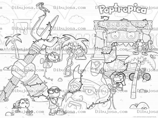 Dibujo para colorear Poptropica Game Coloring Page Juego De Poptropica Para Colorear E Imprimir