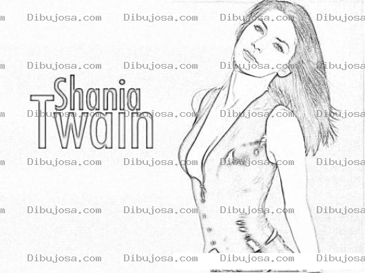 Dibujo para colorear Shania Twain Coloring Page Para Colorear Y Pintar