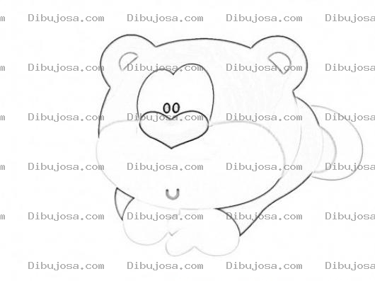 Dibujo para colorear Morning Glory Blue Bear Para Colorear Y Pintar