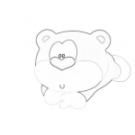 Dibujo para colorear Morning Glory Blue Bear Para Colorear Y Pintar