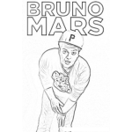 Dibujo para colorear Bruno Mars Para Colorear Y Pintar