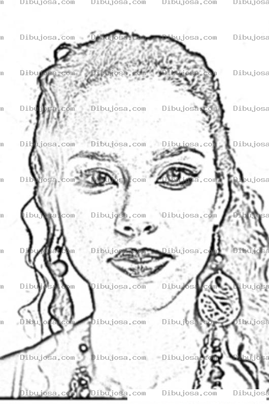 Dibujo para colorear Alicia Keys Coloring Page