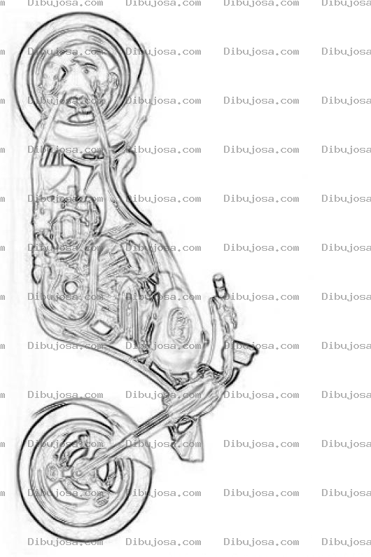 Dibujo para colorear Orange County Choppers Coloring Page Intel Bike