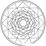 Dibujo para colorear Dibujo De Un Kaleidoscopio Para Pintar Y Colorear