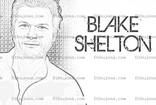 Dibujo para colorear Blake Shelton Country Music Singer Coloring Page Para Pintar Y Colorear