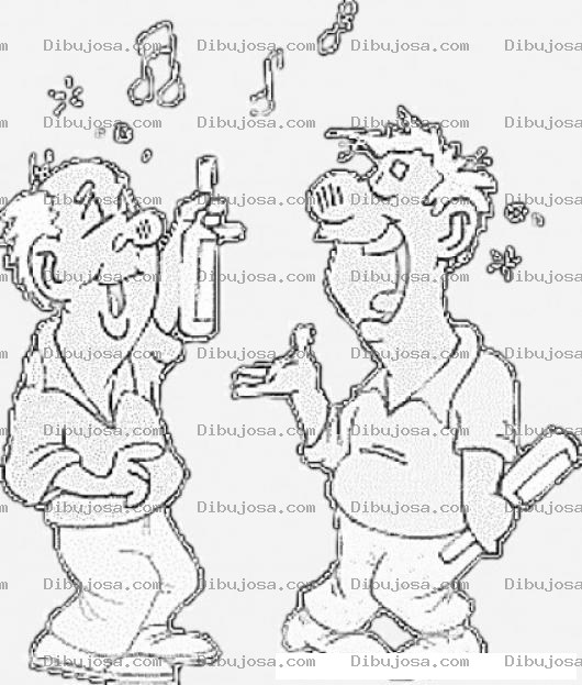 Dibujo para colorear Colorear Borrachos Ebrios Bolos