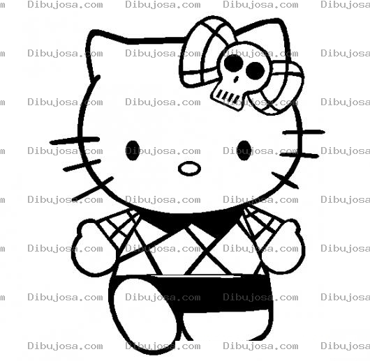 Dibujo para colorear colorear hello kity con sueter de rombos