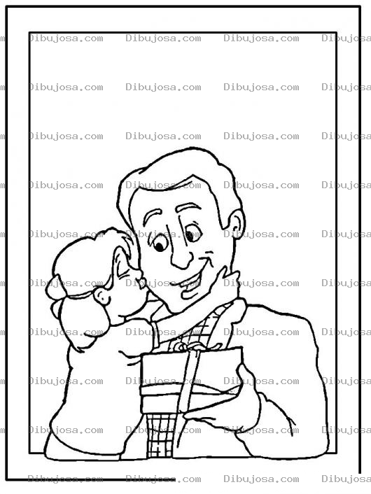 Dibujo para colorear Colorear Papa E Hija