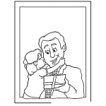 Dibujo para colorear Colorear Papa E Hija
