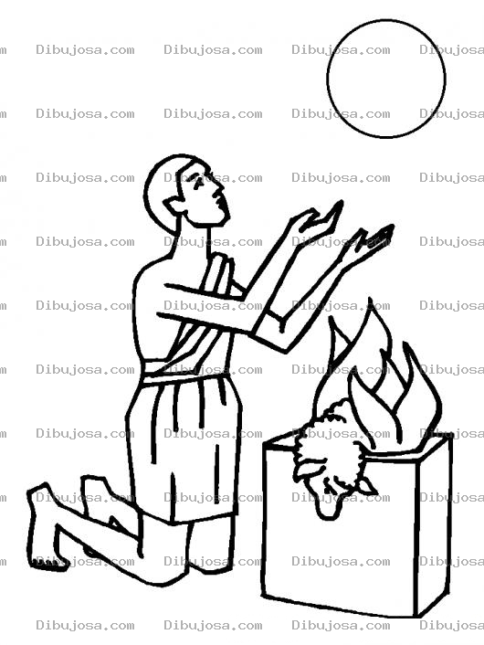 Dibujo para colorear Colorear Sacrificio Del Antiguo Testamento