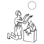 Dibujo para colorear Colorear Sacrificio Del Antiguo Testamento