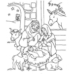 Dibujo para colorear Nacimiento Del Rey Jesus para colorear