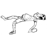 Dibujo para colorear Colorear Borrachito Tirado En El Suelo Sin Zapato