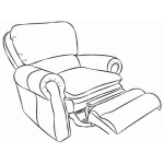 Dibujo para colorear Colorear Sillon De Papa Comodo Sofa De Cuero Para Pintar