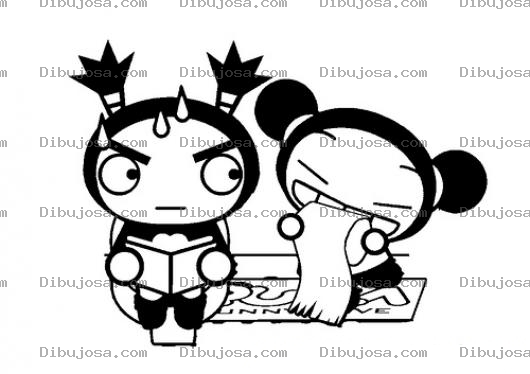Dibujo para colorear Colorear a Pucca