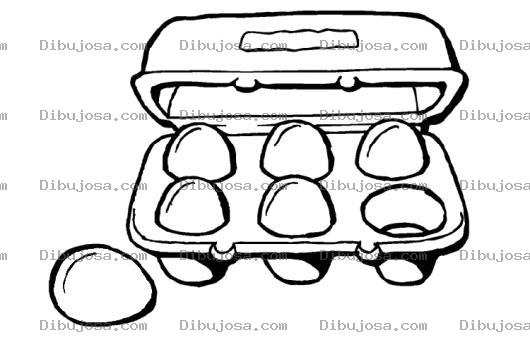 Dibujo para colorear Media Docena De Huevos Para Colorear Y Pintar