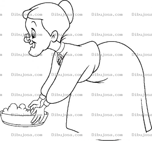Dibujo para colorear Abuelita De Piolin Para Colorear